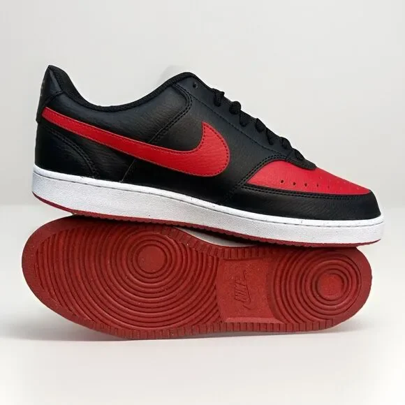Nike Court Vision LO NN Men’s 10.5 Basketball Sneaker Black University Red White